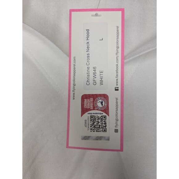 Indiana University Women White Hoodie Pullover Criss Cross Neckline Pockets Sz L - Picture 5 of 12